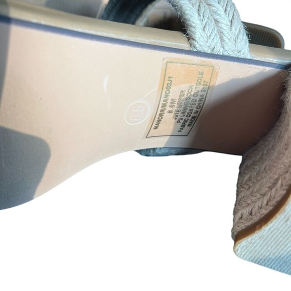 Woven Braided Double Strap Block Heel Sandals in Natural Beige Summer Mules - Picture 9 of 9